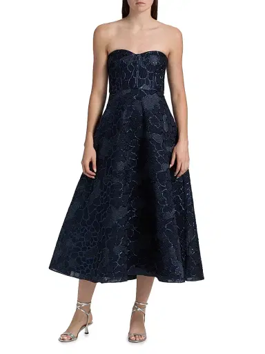 As It May Women's Avery Strapless Jacquard Midi-Dress | Thumbnail 3 As It May Women's Avery Strapless Jacquard Midi-Dress | Thumbnail 3