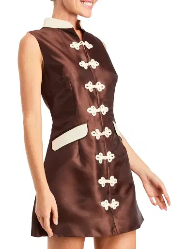Mestiza New York Women's Tamara Stand-Collar Sleeveless Minidress | Thumbnail 2