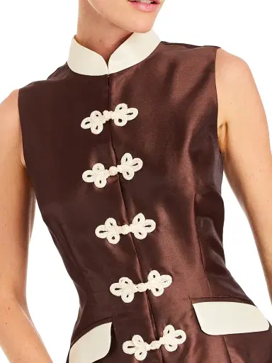 Mestiza New York Women's Tamara Stand-Collar Sleeveless Minidress | Thumbnail 4