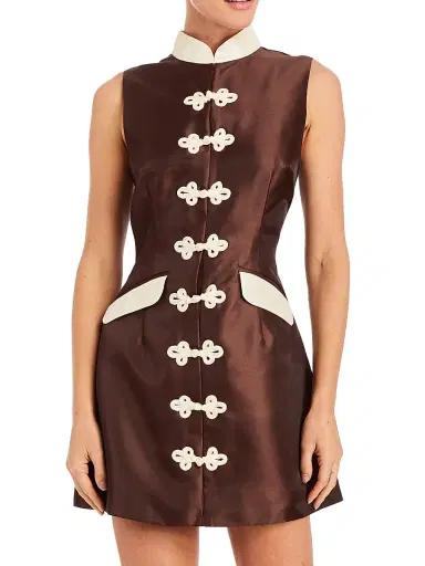 Mestiza New York Women's Tamara Stand-Collar Sleeveless Minidress | Thumbnail 1