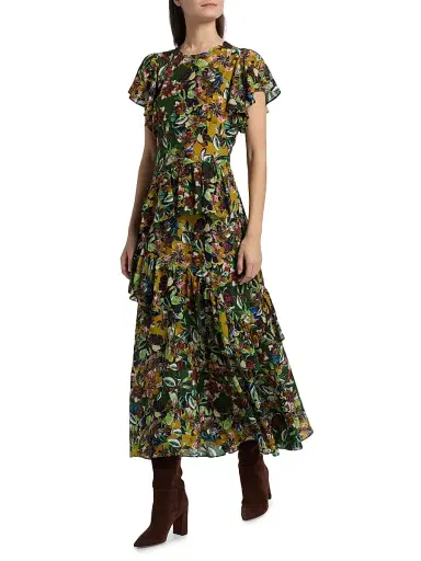 Marie Oliver Women's Quinby Ruffled Floral Maxi Dress - Bloom | Thumbnail 2 Marie Oliver Women's Quinby Ruffled Floral Maxi Dress - Bloom | Thumbnail 2