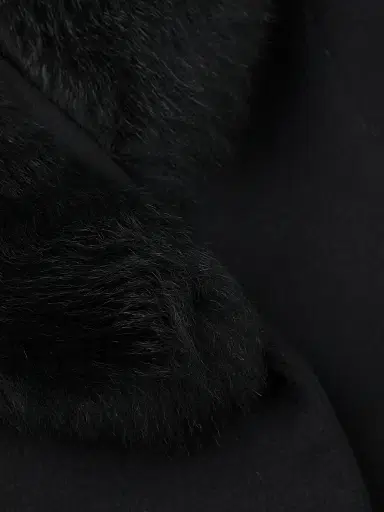 Sofia Cashmere Women's Toscana Shearling Trim Coat - Black - Size 8 | Thumbnail 6 Sofia Cashmere Women's Toscana Shearling Trim Coat - Black - Size 8 | Thumbnail 6