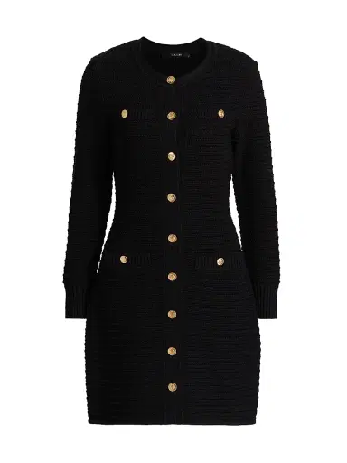 Toccin Women's Darla Knit Cotton Minidress - Jet | Thumbnail 1 Toccin Women's Darla Knit Cotton Minidress - Jet | Thumbnail 1