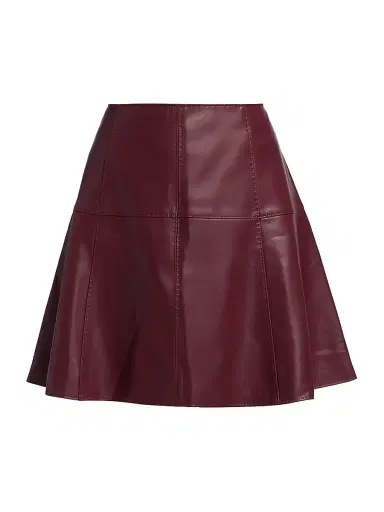 Marie Oliver Women's Crawford Faux-Leather Miniskirt - Brick | Thumbnail 1 Marie Oliver Women's Crawford Faux-Leather Miniskirt - Brick | Thumbnail 1