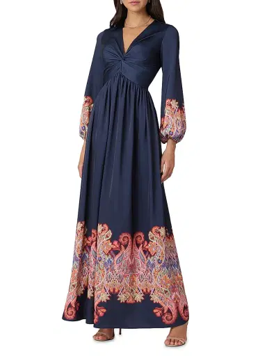 Shoshanna Women's Calla Maxi Dress - Navy Multi | Thumbnail 2 Shoshanna Women's Calla Maxi Dress - Navy Multi | Thumbnail 2