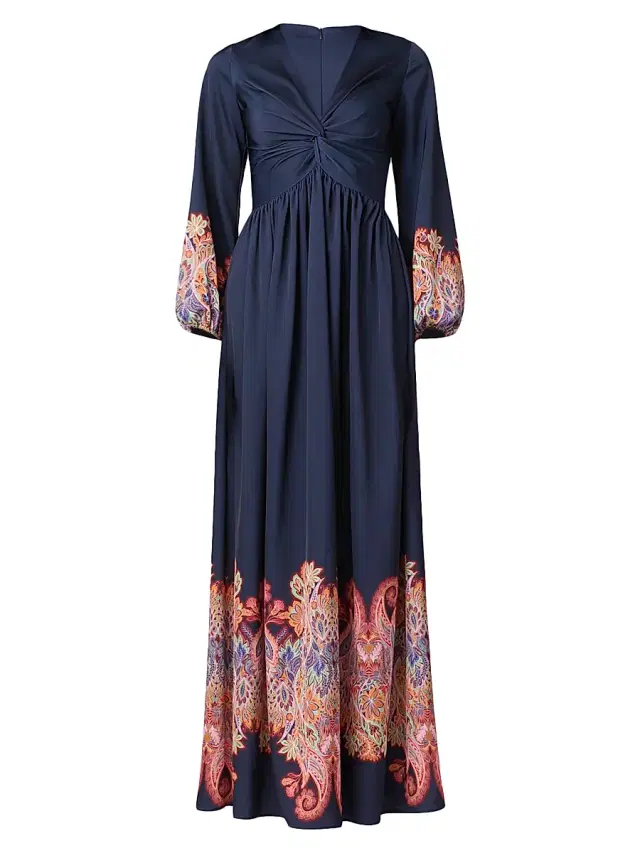 Shoshanna Women's Calla Maxi Dress - Navy Multi