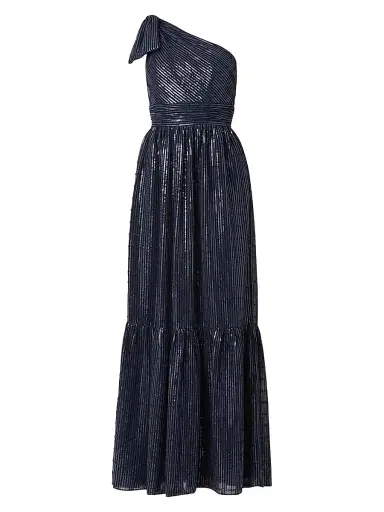 Shoshanna Women's Indigo Sequined One-Shoulder Gown - Navy | Thumbnail 1