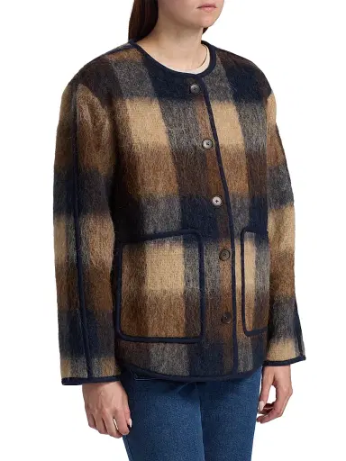 TANYA TAYLOR Women's Janet Plaid Jacket | Thumbnail 4 TANYA TAYLOR Women's Janet Plaid Jacket | Thumbnail 4
