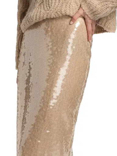 Tanya Taylor Women's Kiah Sequin Pencil Midi-Skirt - Champagne | Thumbnail 6 Tanya Taylor Women's Kiah Sequin Pencil Midi-Skirt - Champagne | Thumbnail 6