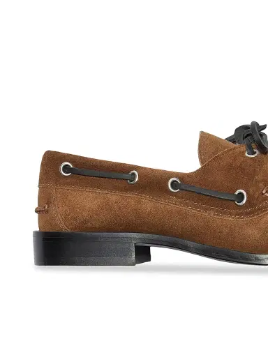 aeyde Women's Harris Suede Boat Shoes - Tobacco - Size 5 | Thumbnail 5