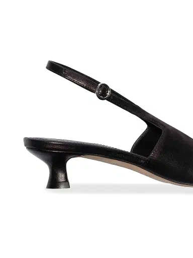 aeyde Women's 35MM Metallic Leather Slingback Pumps - Black - Size 5.5 | Thumbnail 5 aeyde Women's 35MM Metallic Leather Slingback Pumps - Black - Size 5.5 | Thumbnail 5
