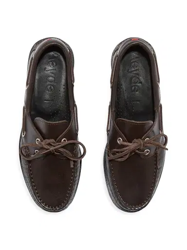 aeyde Women's Leather Boat Shoes - Moka - Size 6 | Thumbnail 3