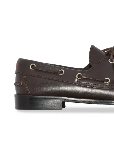 aeyde Women's Leather Boat Shoes - Moka - Size 6 | Thumbnail 5