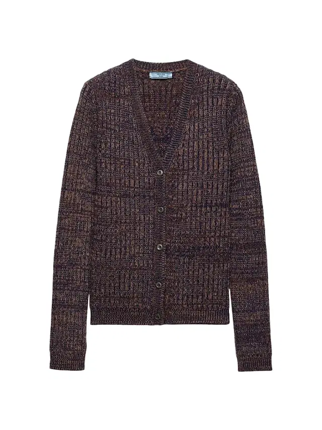 Women's Mouline Wool Cardigan - Blue
