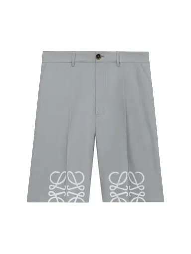 LOEWE Men's Anagram Logo Shorts - Light Grey | Thumbnail 1