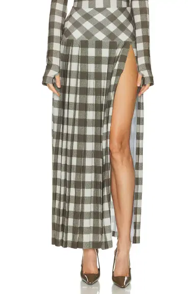 Norma Kamali Pleated Long Skirt | Thumbnail 1 Norma Kamali Pleated Long Skirt | Thumbnail 1