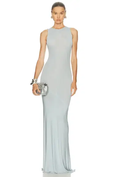 Atlein Asymmetric Ruched Long Dress | Thumbnail 1