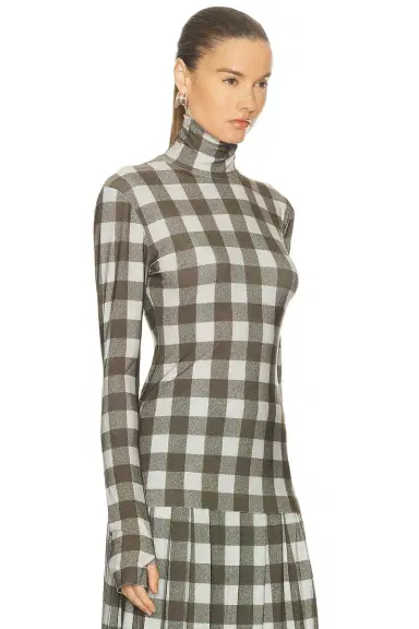 Norma Kamali Slim Fit Long Sleeve Turtleneck Top | Thumbnail 2 Norma Kamali Slim Fit Long Sleeve Turtleneck Top | Thumbnail 2