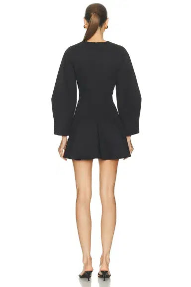 Matthew Bruch Leg Of Mutton Sleeve Flare Mini Dress | Thumbnail 3