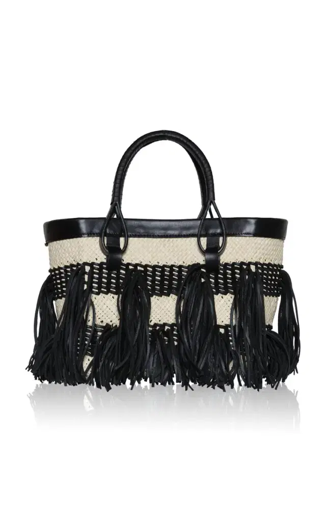 Johanna Ortiz Alcázar Natural Palm Mini Tote Bag