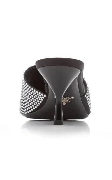 Prada Logo-Detailed Crystal Sandals | Thumbnail 5