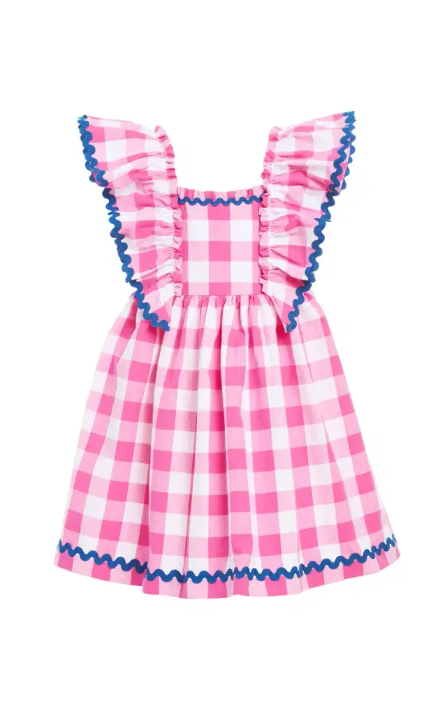 Neci Gingham Flutter Slv Dress