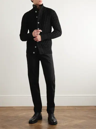 S.N.S. Herning Stark Textured Virgin Wool Cardigan - Men | Thumbnail 2