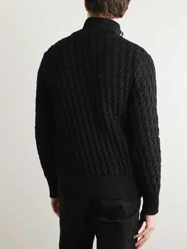 S.N.S. Herning Stark Textured Virgin Wool Cardigan - Men | Thumbnail 3