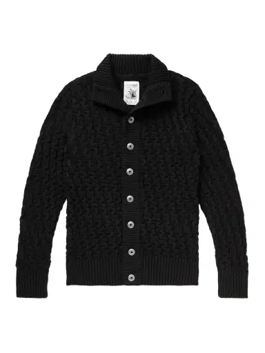 S.N.S. Herning Stark Textured Virgin Wool Cardigan - Men | Thumbnail 1