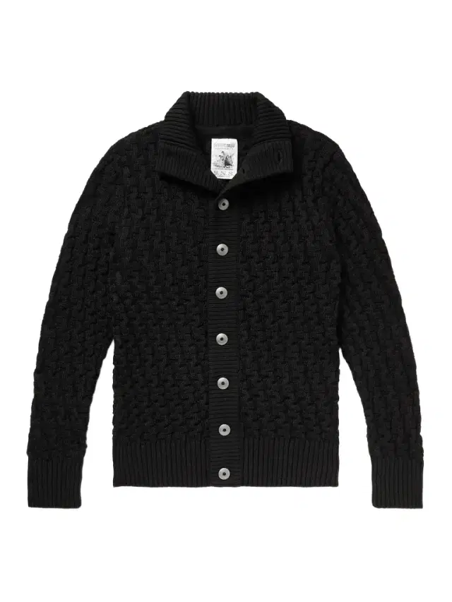 Stark Textured Virgin Wool Cardigan - Men Stark Textured Virgin Wool Cardigan - Men