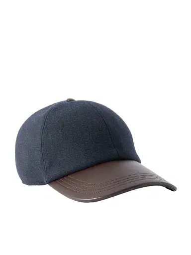 Berluti Logo-Embroidered Leather-Trimmed Wool-Blend Baseball Cap - Men | Thumbnail 1 Berluti Logo-Embroidered Leather-Trimmed Wool-Blend Baseball Cap - Men | Thumbnail 1
