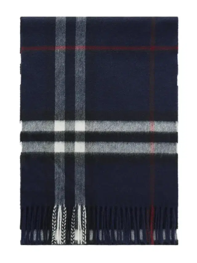 Burberry Fringed Checked Cashmere Scarf - Men