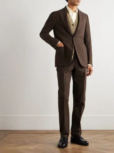De Petrillo Posillipo Slim-Fit Unstructured Cotton Suit Jacket - Men | Thumbnail 2 De Petrillo Posillipo Slim-Fit Unstructured Cotton Suit Jacket - Men | Thumbnail 2