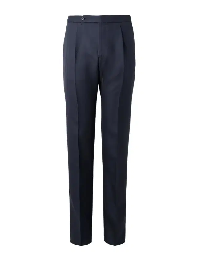 De Petrillo Slim-Fit Tapered Pleated Wool-Twill Suit Trousers - Men