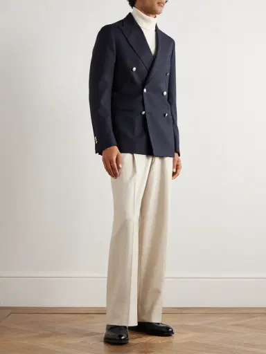 De Petrillo Sorrento Double-Breasted Wool-Twill Blazer - Men | Thumbnail 2 De Petrillo Sorrento Double-Breasted Wool-Twill Blazer - Men | Thumbnail 2