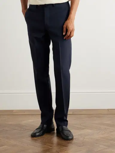 De Petrillo Slim-Leg Virgin Wool Suit Trousers - Men | Thumbnail 3