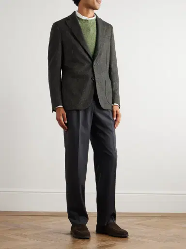 De Petrillo Posillipo Virgin Wool and Cashmere-Blend Blazer - Men | Thumbnail 2 De Petrillo Posillipo Virgin Wool and Cashmere-Blend Blazer - Men | Thumbnail 2