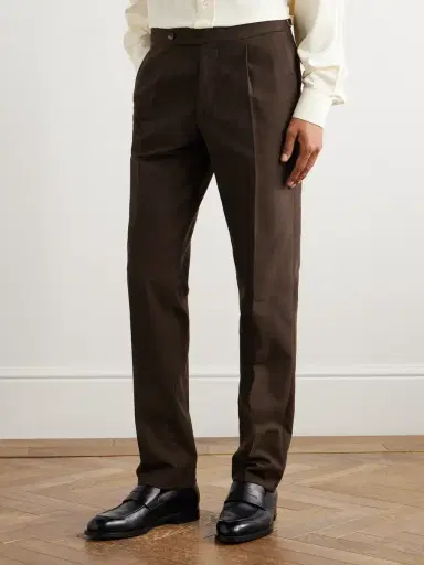 De Petrillo Slim-Fit Tapered Cotton-Moleskin Suit Trousers - Men | Thumbnail 3