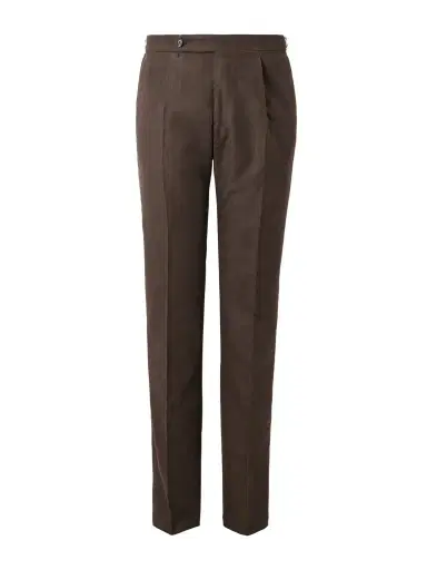 De Petrillo Slim-Fit Tapered Cotton-Moleskin Suit Trousers - Men | Thumbnail 1