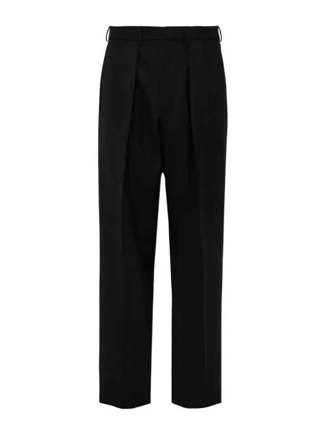 Straight-Leg Pleated Wool-Crepe Suit Trousers - Men