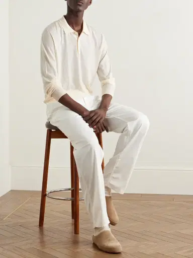 Canali Slim-Fit Wool Polo Shirt - Men | Thumbnail 2 Canali Slim-Fit Wool Polo Shirt - Men | Thumbnail 2