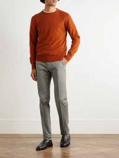 Incotex Incotex Straight-Leg Cotton-Blend Twill Trousers - Men | Thumbnail 2