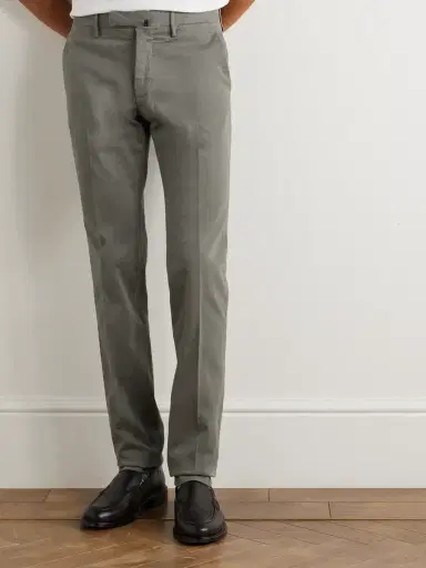 Incotex Incotex Straight-Leg Cotton-Blend Twill Trousers - Men | Thumbnail 3