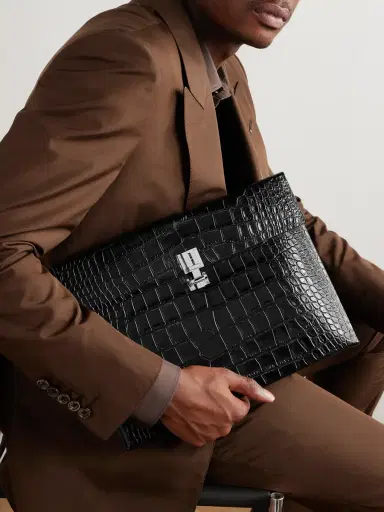 Tom Ford Croc-Effect Patent-Leather Document Holder - Men | Thumbnail 2 Tom Ford Croc-Effect Patent-Leather Document Holder - Men | Thumbnail 2