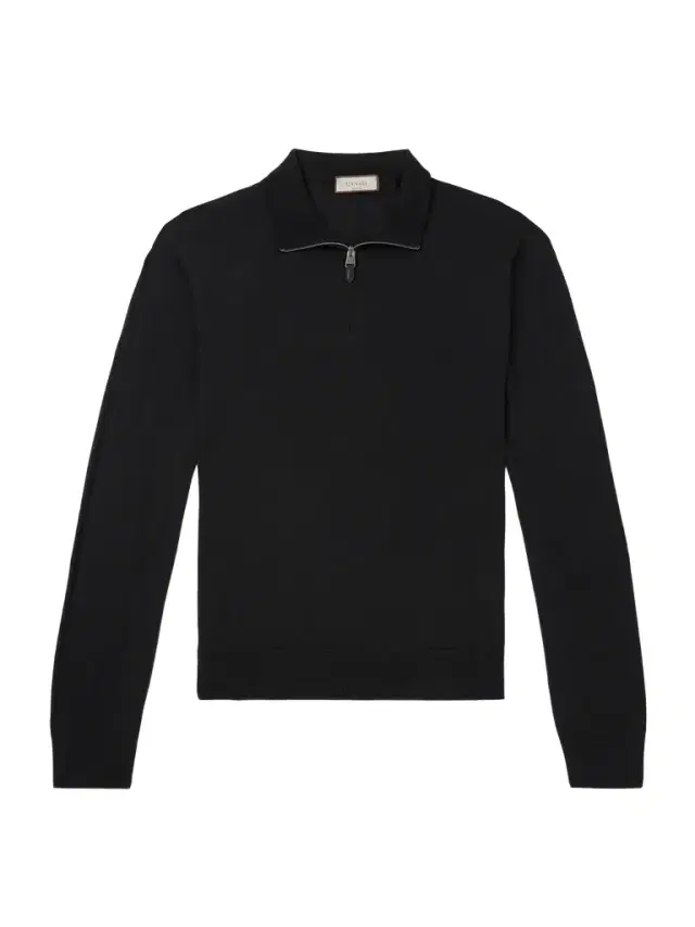 Slim-Fit Wool Half-Zip Sweater - Men