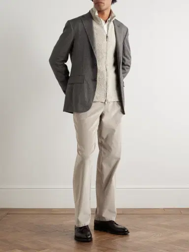 Canali Wool-Blend Zip-Up Cardigan - Men | Thumbnail 2 Canali Wool-Blend Zip-Up Cardigan - Men | Thumbnail 2