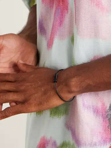 LE GRAMME 5g Recycled Titanium, Sterling Silver and 18-Karat Gold Bracelet - Men | Thumbnail 2 LE GRAMME 5g Recycled Titanium, Sterling Silver and 18-Karat Gold Bracelet - Men | Thumbnail 2