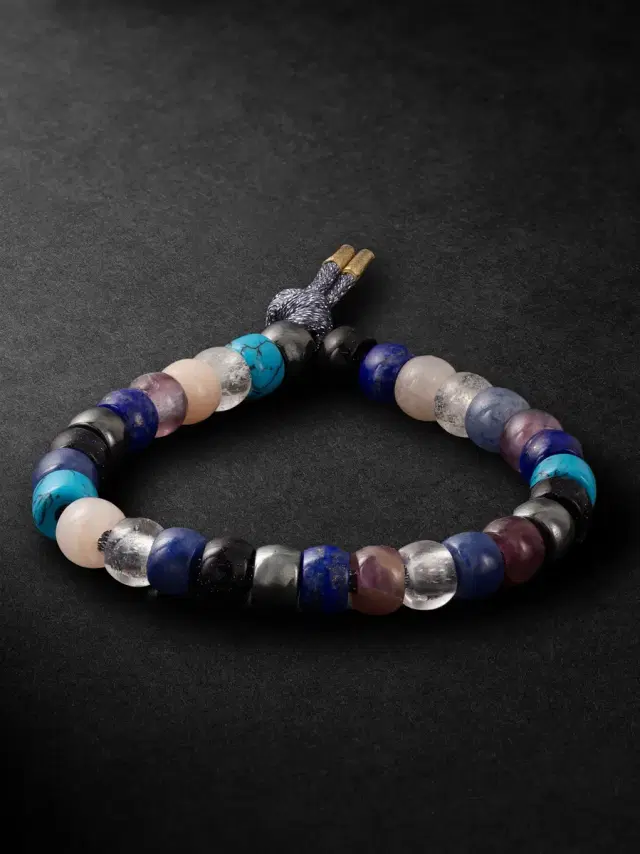 Carolina Bucci Firenze Forte 18-Karat Gold Multi-Stone Beaded Bracelet - Men
