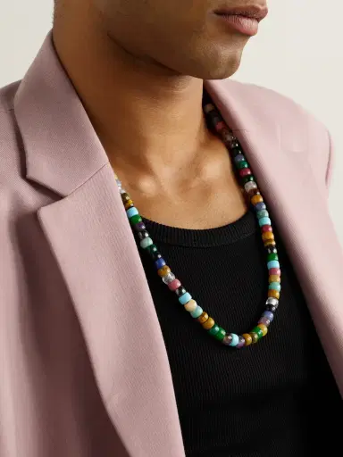 Carolina Bucci Moonbow 18-Karat Gold Multi-Stone Beaded Necklace - Men | Thumbnail 2 Carolina Bucci Moonbow 18-Karat Gold Multi-Stone Beaded Necklace - Men | Thumbnail 2