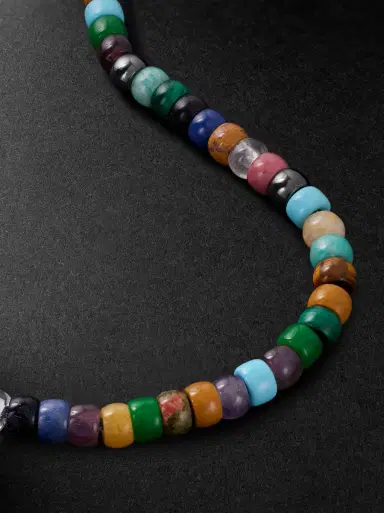 Carolina Bucci Moonbow 18-Karat Gold Multi-Stone Beaded Necklace - Men | Thumbnail 4 Carolina Bucci Moonbow 18-Karat Gold Multi-Stone Beaded Necklace - Men | Thumbnail 4